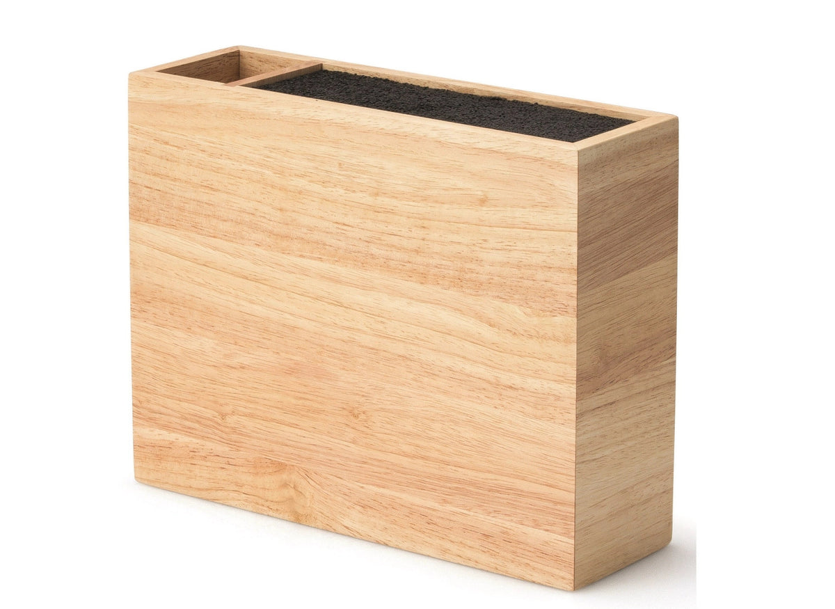 Gummibaum, Messerblo. m.flex. Einsatz/Behälter,27x22x8,5cm in Braun präsentiert im Onlineshop von KAQTU Design AG. Küchenhelfer ist von Continenta