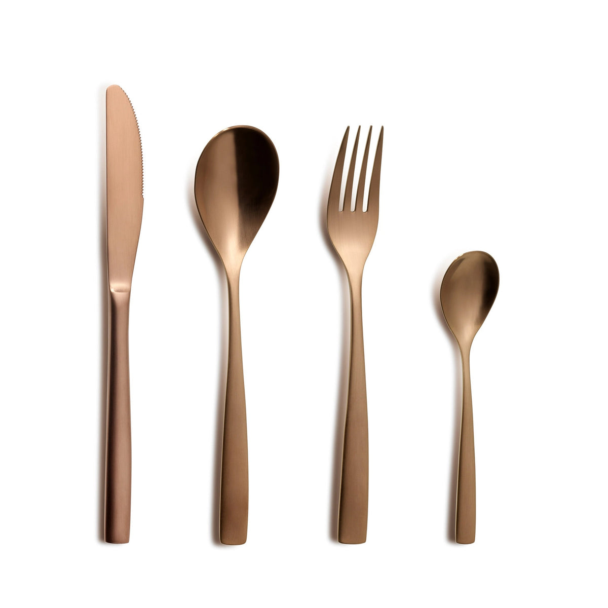 Barcelona Dessertlöffel 18/0 Kupfer matt in Kupfer präsentiert im Onlineshop von KAQTU Design AG. Besteck ist von Comas