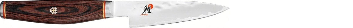 MIYABI 6000MCT Shotoh, 90mm in Braun präsentiert im Onlineshop von KAQTU Design AG. Damastmesser ist von Miyabi