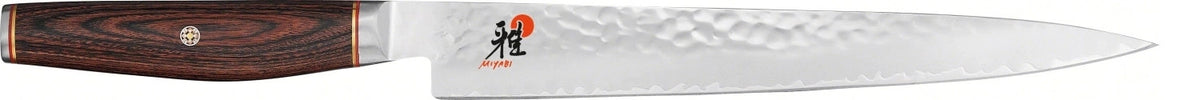 MIYABI 6000MCT Sujihiki, 240mm in Braun präsentiert im Onlineshop von KAQTU Design AG. Damastmesser ist von Miyabi