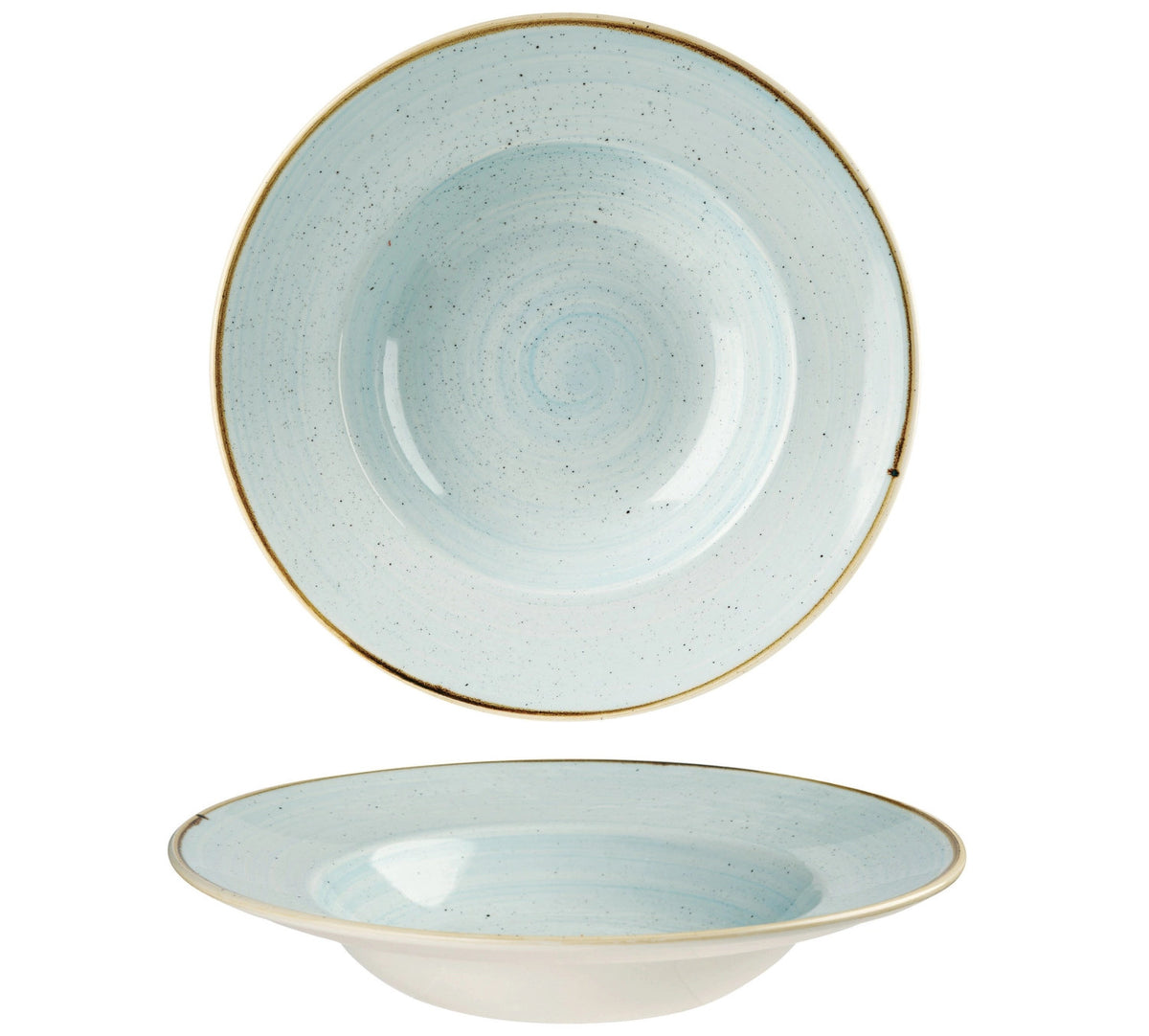 Stonecast Duck Egg Blue Teller tief Fahne 28cm in Blau präsentiert im Onlineshop von KAQTU Design AG. Teller ist von Churchill