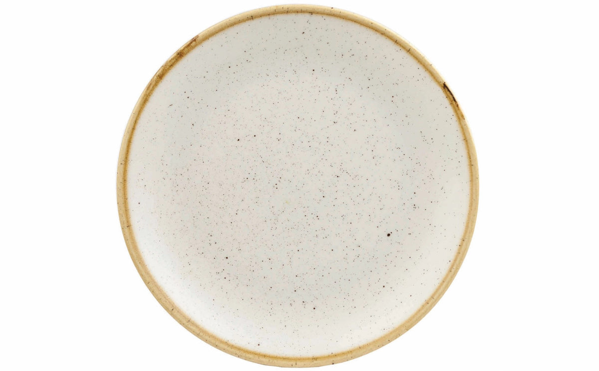 Stonecast Barley White Coupe Teller flach 21.7cm in Weiss präsentiert im Onlineshop von KAQTU Design AG. Teller ist von Churchill