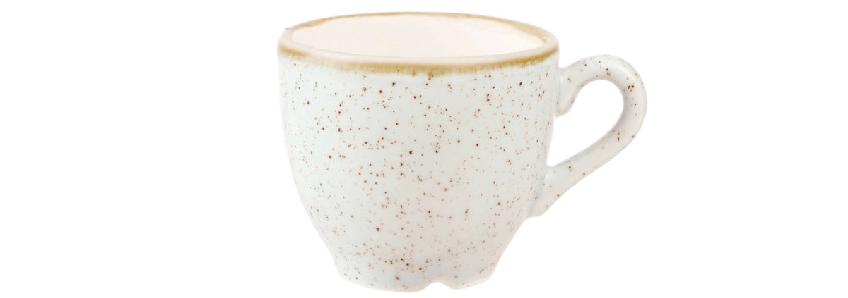 Stonecast Barley White Espressotasse 10cl in Weiss präsentiert im Onlineshop von KAQTU Design AG. Tasse ist von Churchill