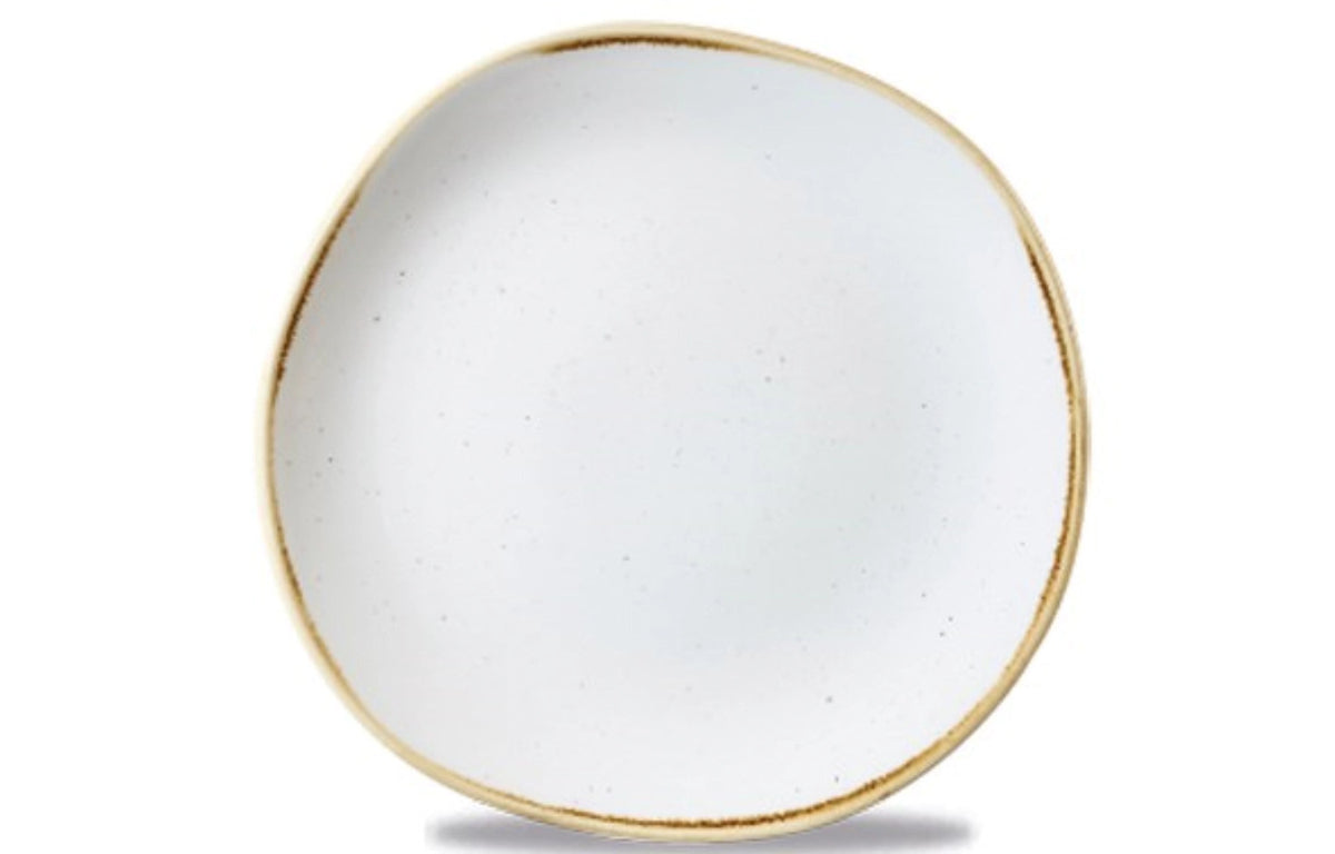Stonecast Barley White Organic Teller flach 21cm in Weiss präsentiert im Onlineshop von KAQTU Design AG. Teller ist von Churchill