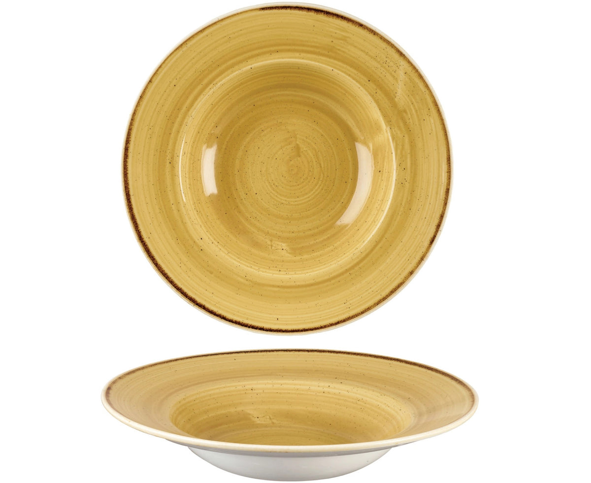 Stonecast Mustard Yellow Teller tief Fahne 24cm in Gelb präsentiert im Onlineshop von KAQTU Design AG. Teller ist von Churchill