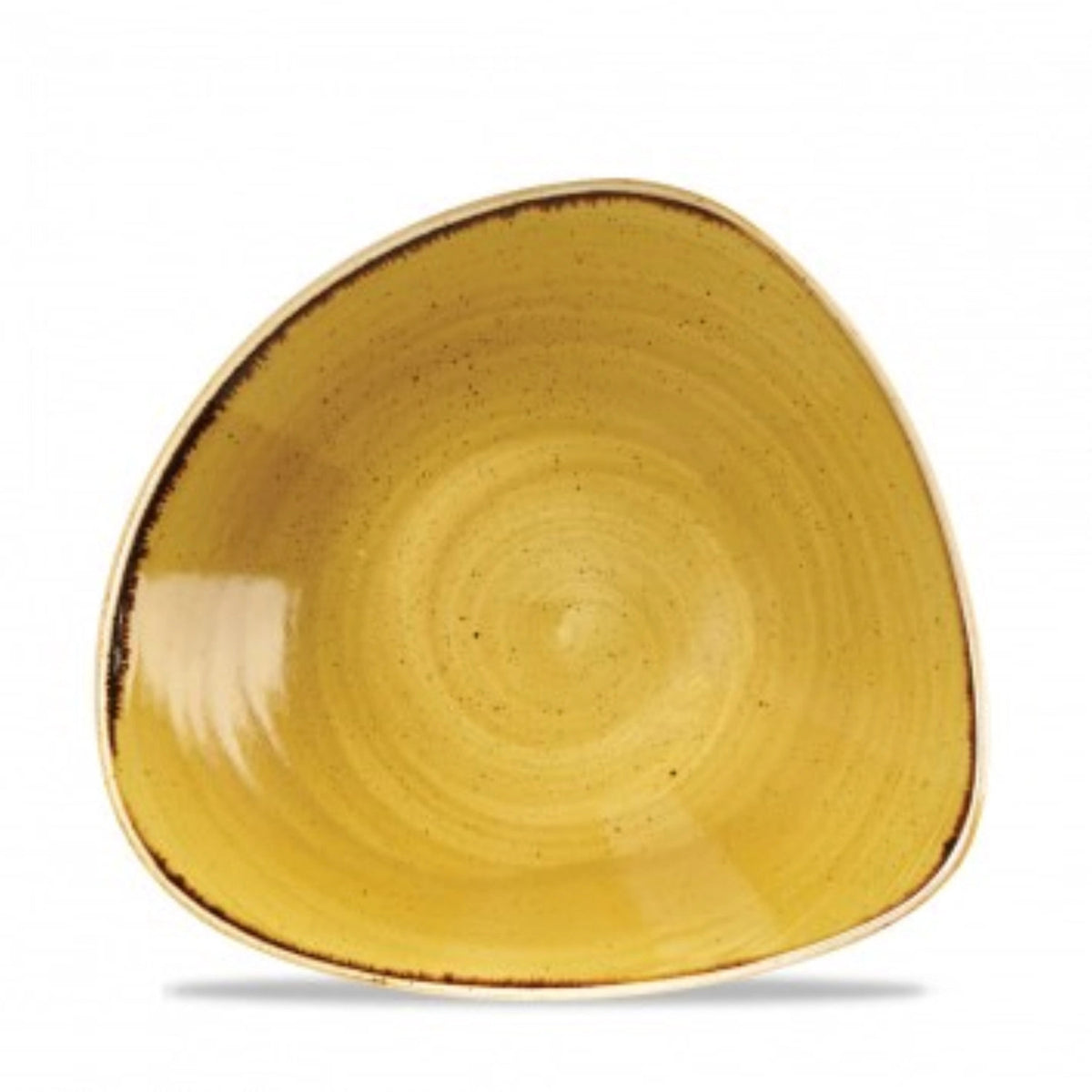 Stonecast Mustard Yellow Triangel Teller tief 18.5cm in Gelb präsentiert im Onlineshop von KAQTU Design AG. Schale ist von Churchill