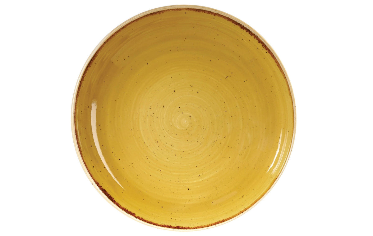 Stonecast Mustard Yellow Coupe Teller tief 31cm in Gelb präsentiert im Onlineshop von KAQTU Design AG. Teller ist von Churchill