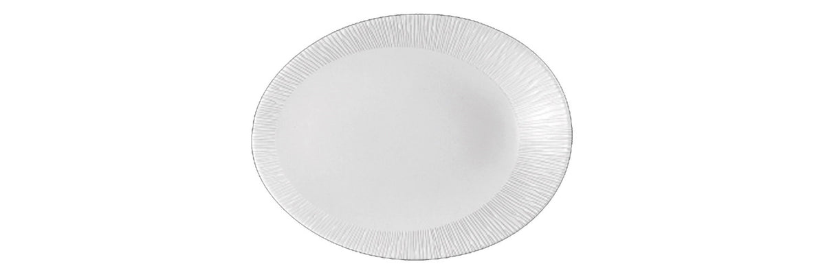 Bamboo White Teller oval 19.5x15x2.5cm in Weiss präsentiert im Onlineshop von KAQTU Design AG. Teller ist von Churchill