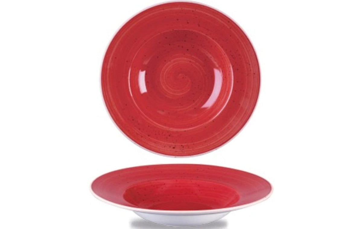 Stonecast Berry Red Teller tief Fahne 24cm in Rot präsentiert im Onlineshop von KAQTU Design AG. Teller ist von Churchill