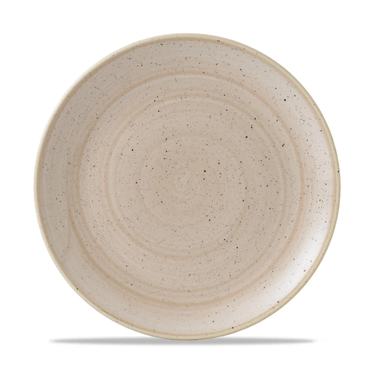 Stonecast Nutmeg Beige Coupe Teller flach 26cm in Beige präsentiert im Onlineshop von KAQTU Design AG. Teller ist von Churchill