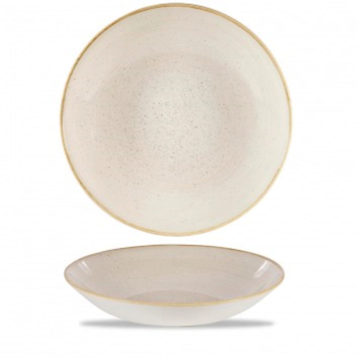 Stonecast Nutmeg Beige Coupe Teller tief 31cm in Beige präsentiert im Onlineshop von KAQTU Design AG. Teller ist von Churchill