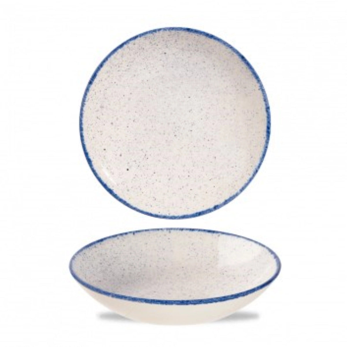 Stonecast Hints Indigo Blue Coupe Teller tief 18.2cm in Blau präsentiert im Onlineshop von KAQTU Design AG. Teller ist von Churchill