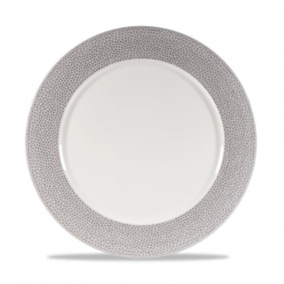 Isla Spinwash Shale Grey Platzteller, D30.5cm in Grau präsentiert im Onlineshop von KAQTU Design AG. Teller ist von Churchill