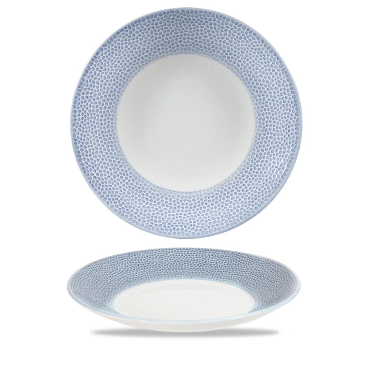 Isla Ocean Blue Coupe Teller tief 28.1cm in Blau präsentiert im Onlineshop von KAQTU Design AG. Teller ist von Churchill