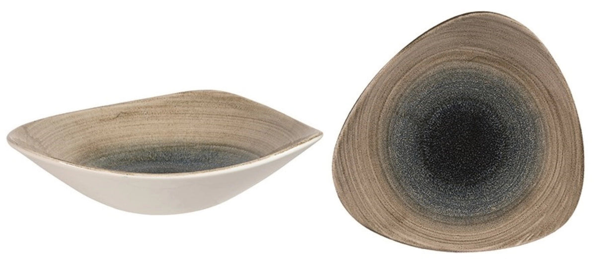 Stonecast Aqueous Bayou Triangel Teller flach 22.9cm in Beige präsentiert im Onlineshop von KAQTU Design AG. Teller ist von Churchill