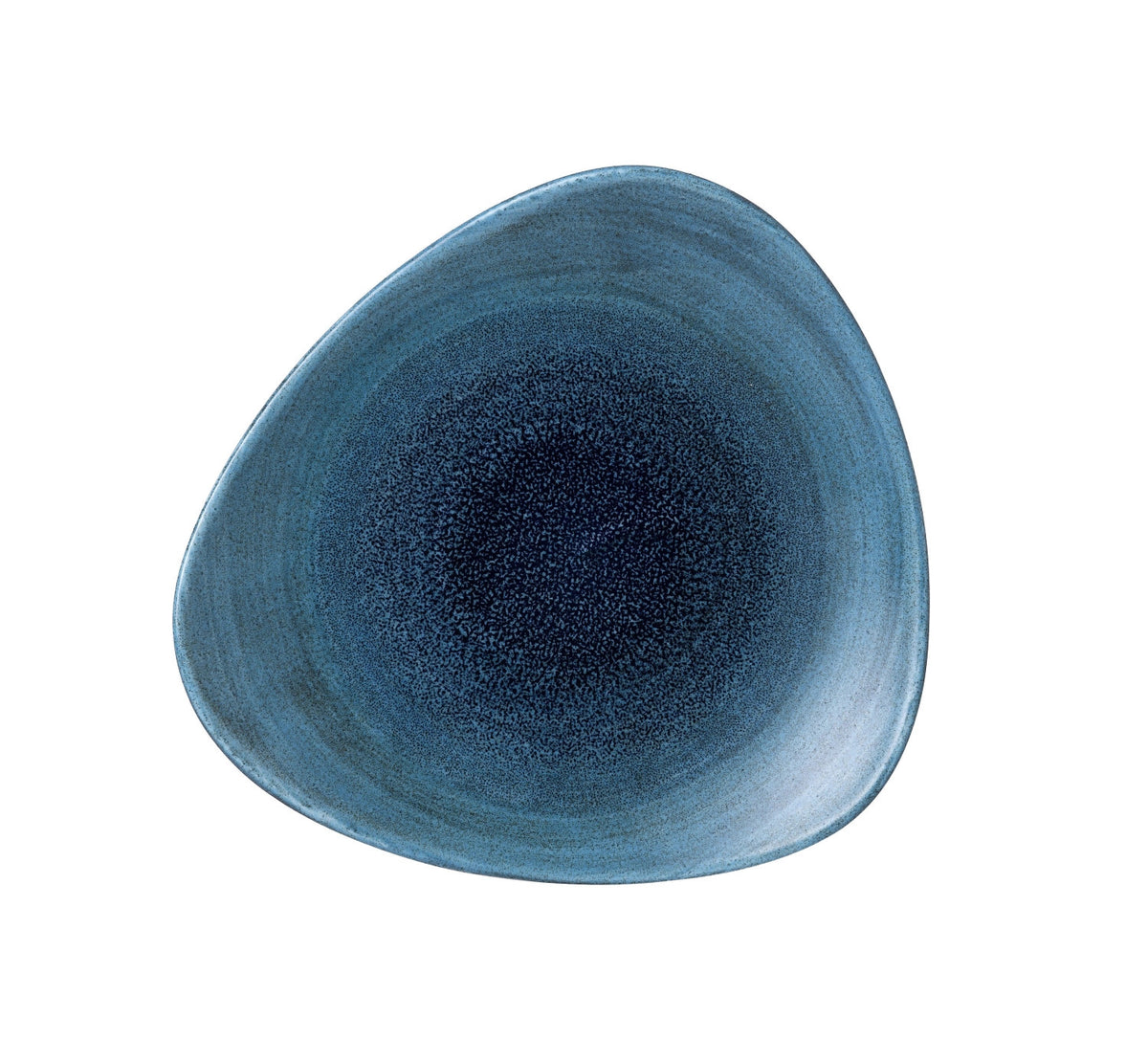 Stonecast Aqueous Lagoon Triangel Teller flach 22.9cm in Blau präsentiert im Onlineshop von KAQTU Design AG. Teller ist von Churchill