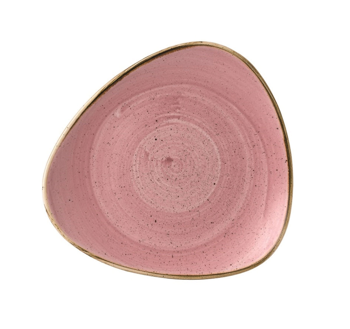 Stonecast Petal Pink Triangel Teller flach 22.9cm in Pink präsentiert im Onlineshop von KAQTU Design AG. Teller ist von Churchill