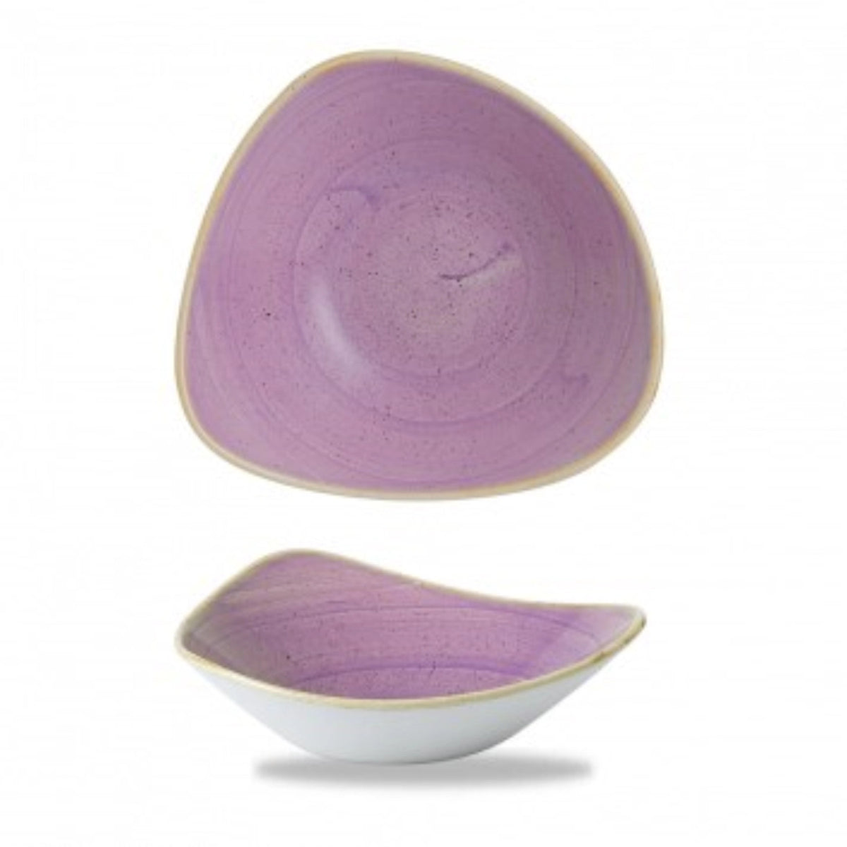 Stonecast lavender Triangel Teller tief 23.5cm 60cl in Violett präsentiert im Onlineshop von KAQTU Design AG. Teller ist von Churchill