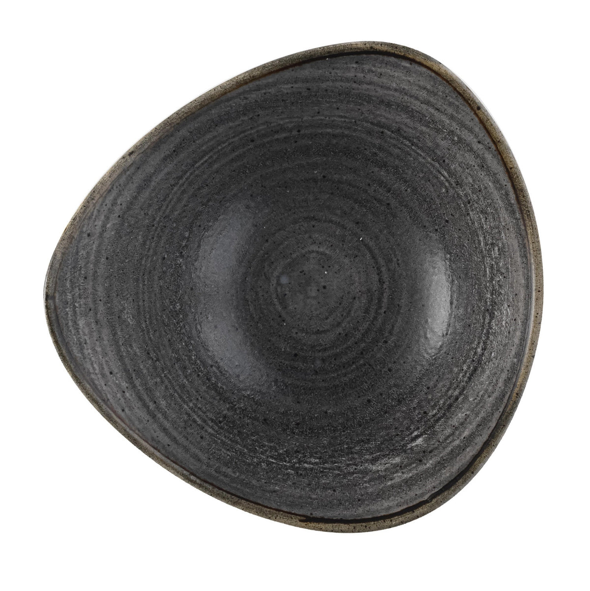 Stonecast Raw Black Triangel Teller tief 18.5cm in Schwarz präsentiert im Onlineshop von KAQTU Design AG. Teller ist von Churchill