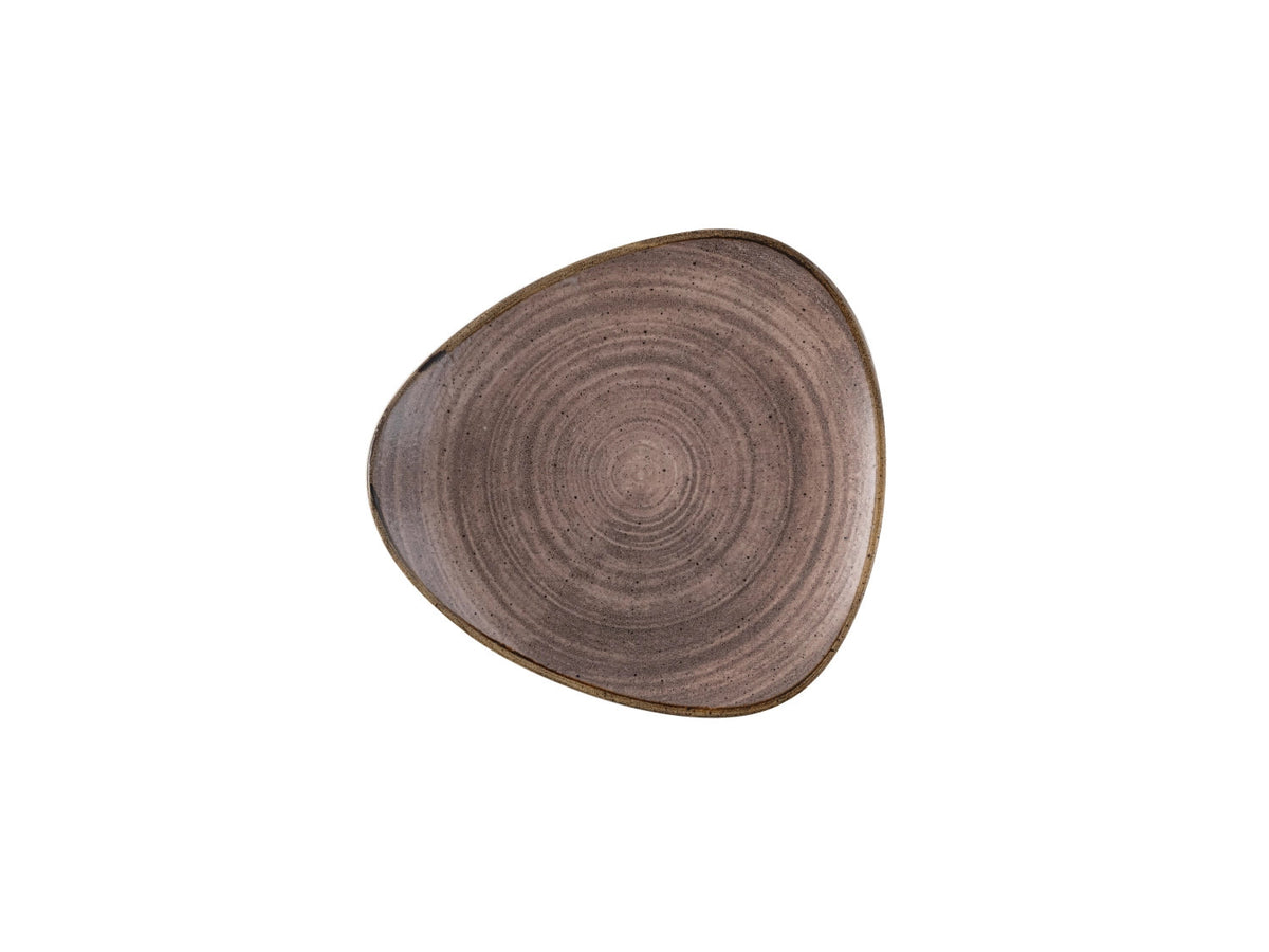 Stonecast Raw Brown Triangel Teller 22.9cm in Braun präsentiert im Onlineshop von KAQTU Design AG. Teller ist von Churchill