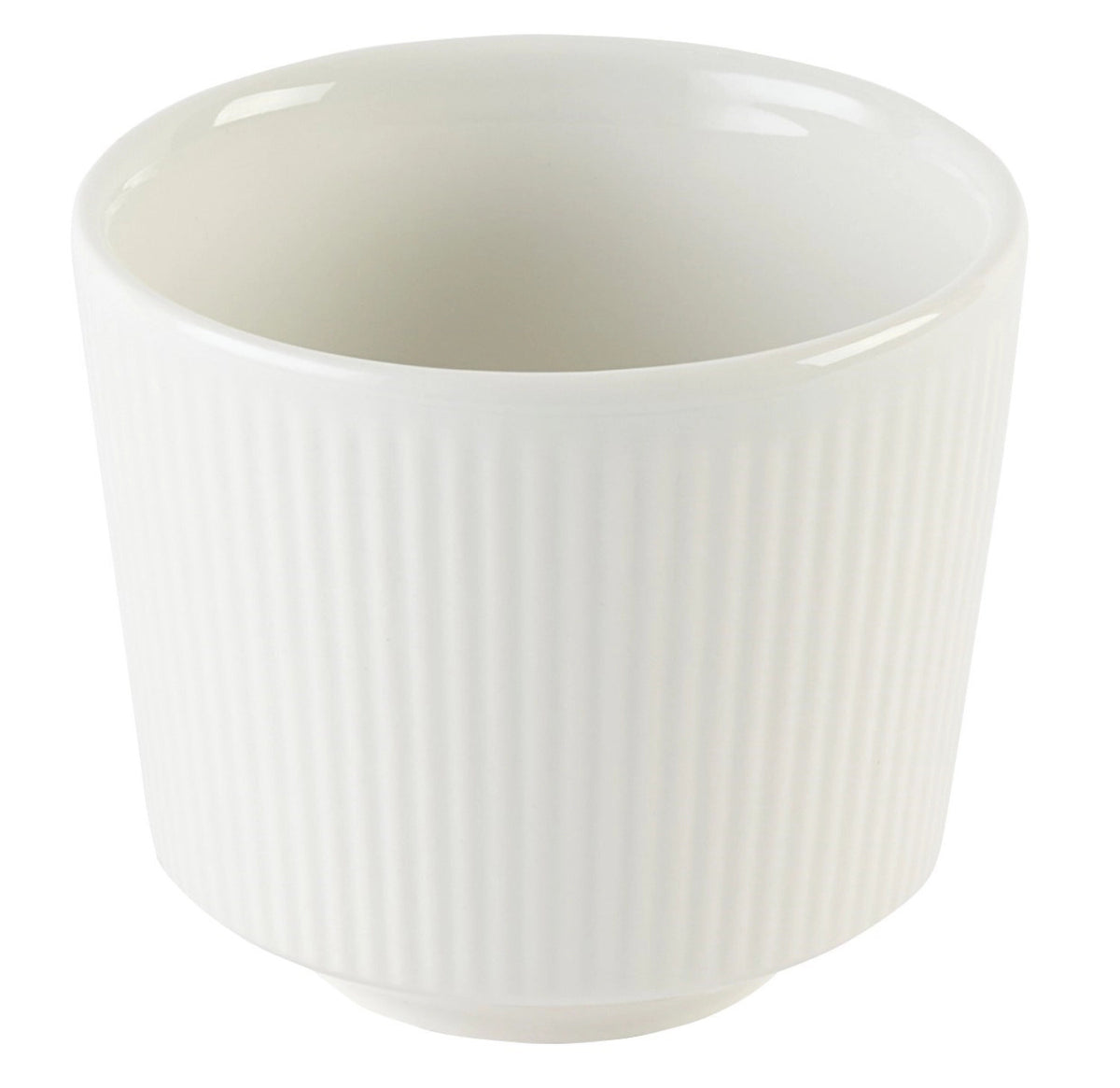 Weisser Becher Nourish White Kochi Chip Mug von Churchill aus Keramik/Porzellan/Steinzeug