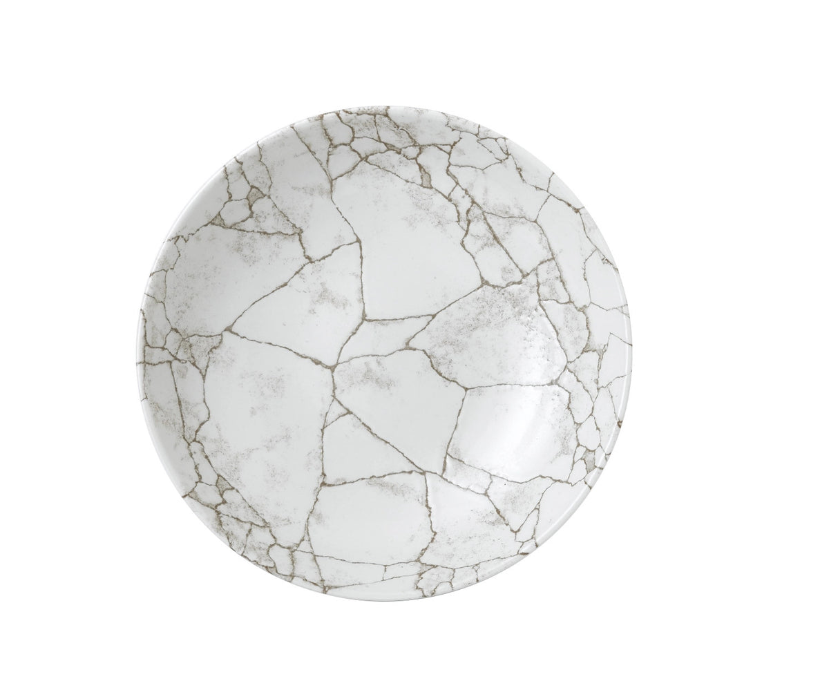 S.P. Kintsugi Agate Grey Coupe Teller tief 24.8cm in Beige präsentiert im Onlineshop von KAQTU Design AG. Teller ist von Churchill