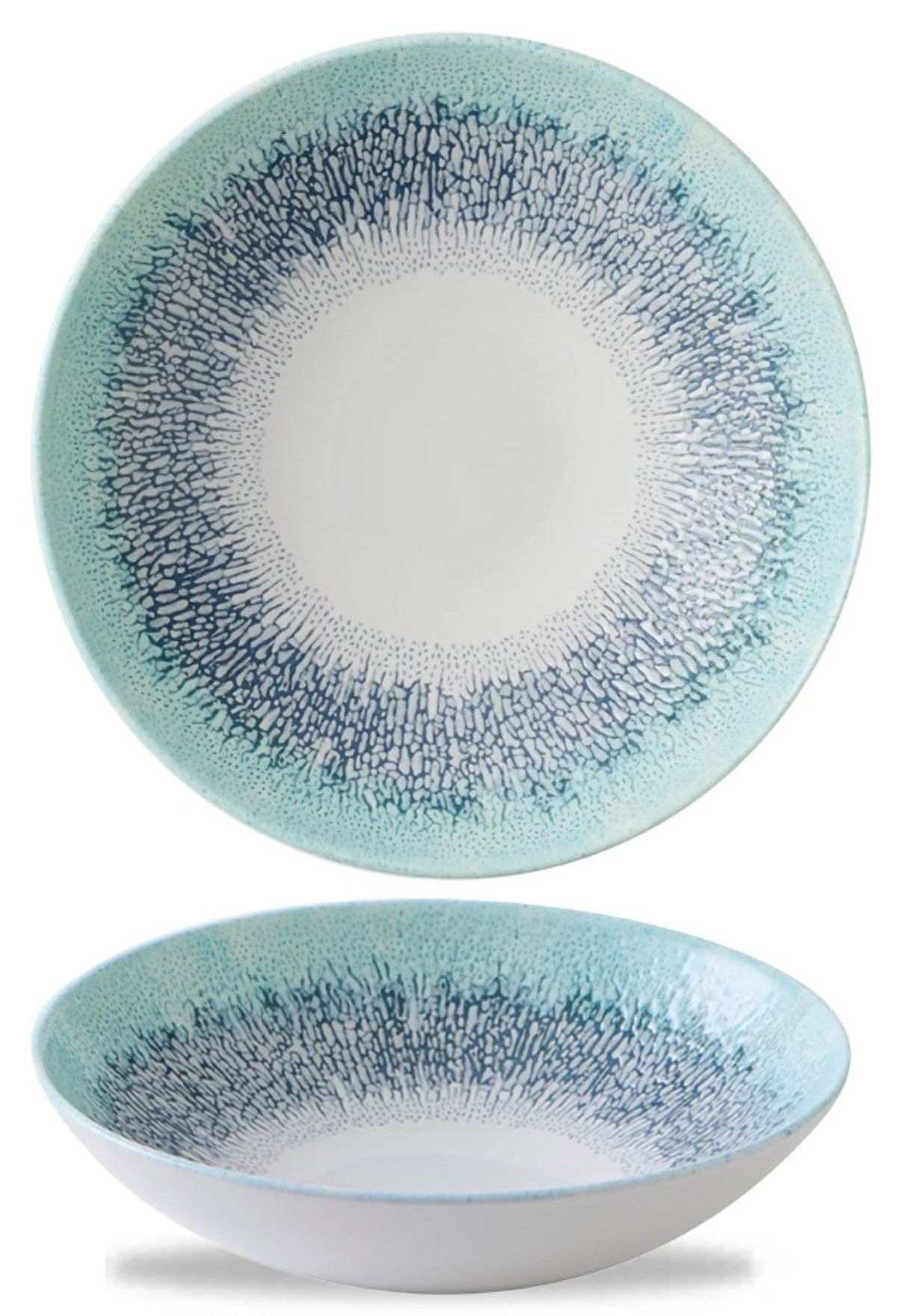 Fusion Aquamarine Coupe Teller tief 18.2cm in Blau präsentiert im Onlineshop von KAQTU Design AG. Teller ist von Churchill