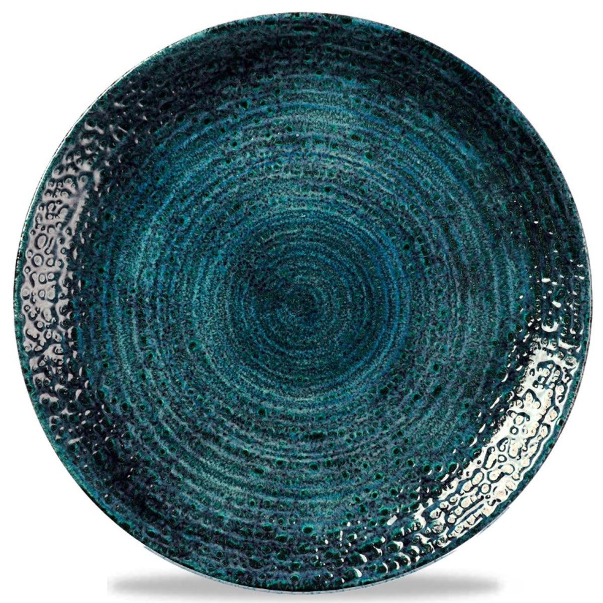 Homespun Chroma Marine Coupe Teller flach 26cm in Blau präsentiert im Onlineshop von KAQTU Design AG. Teller ist von Churchill