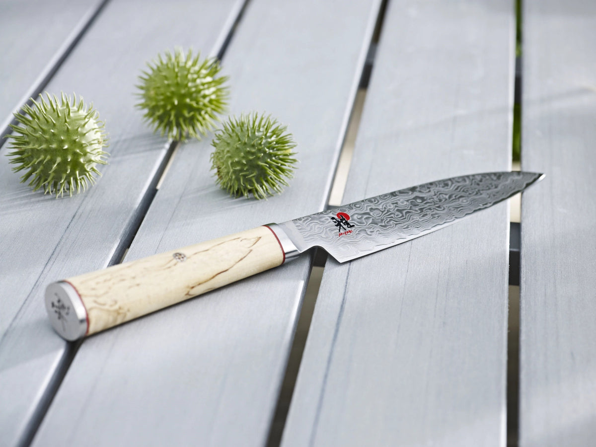 MIYABI 5000MCD SHOTOH, 130mm in Braun präsentiert im Onlineshop von KAQTU Design AG. Damastmesser ist von Miyabi