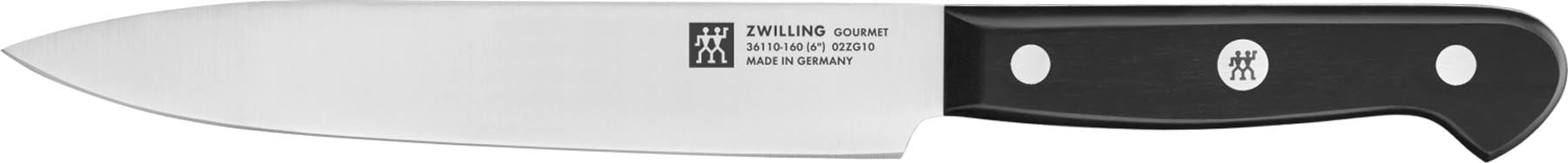 Eleganter 6-teiliges Messerblock-Set aus hochwertigem Naturholz von Zwilling, ideal für die sichere und stilvolle Aufbewahrung Ihrer Küchenmesser.