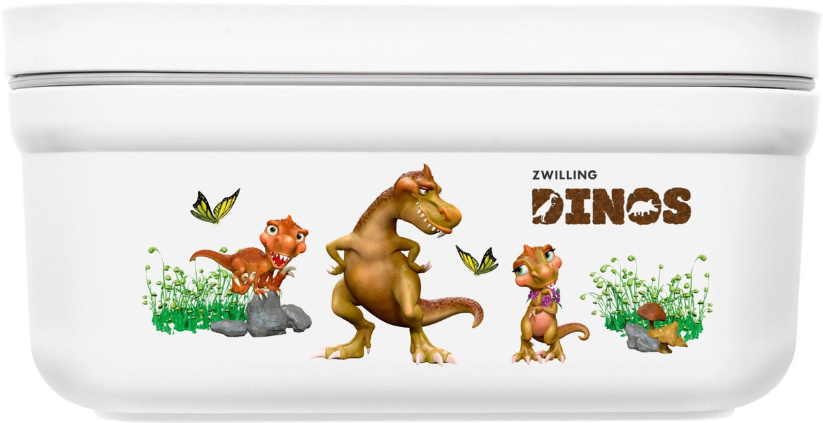 Vakuum-Lunchbox S, Kunststoff,Dino, 15.6x8.7x7.7 cm - 0.5L in Weiss präsentiert im Onlineshop von KAQTU Design AG. Snackbox ist von Zwilling Kitchen