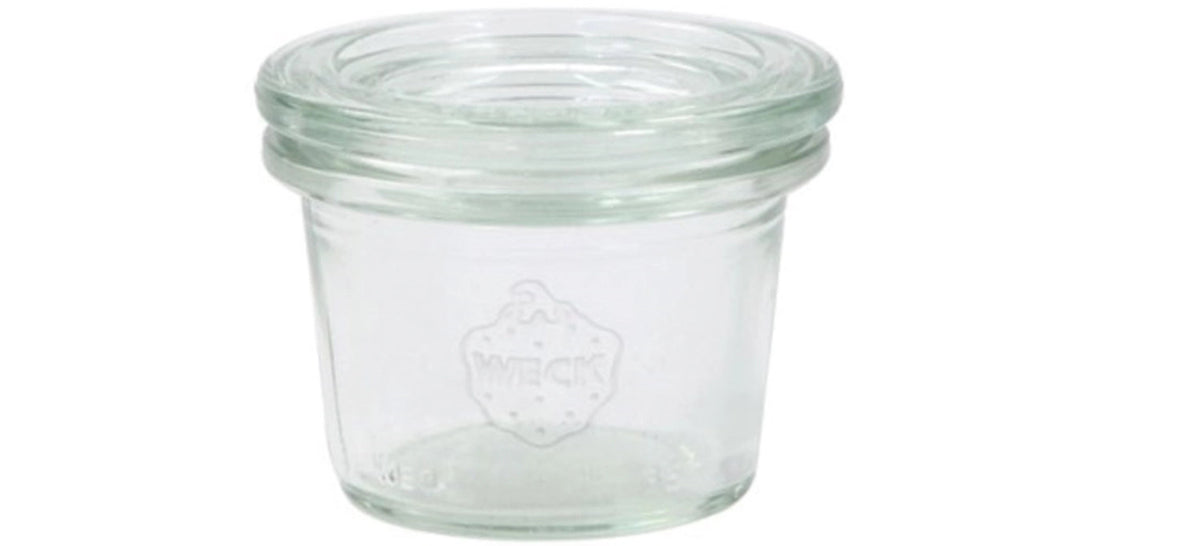 WECK Mini-Sturzglas 35ml RR40 mit Deckel in Transparent präsentiert im Onlineshop von KAQTU Design AG. Aufbewahrungsbehälter ist von Weck
