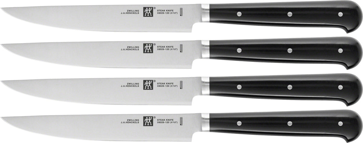 TWIN Steakmesser Set 4 tlg., 120 mm in Silber präsentiert im Onlineshop von KAQTU Design AG. Küchenmesser ist von Zwilling Kitchen
