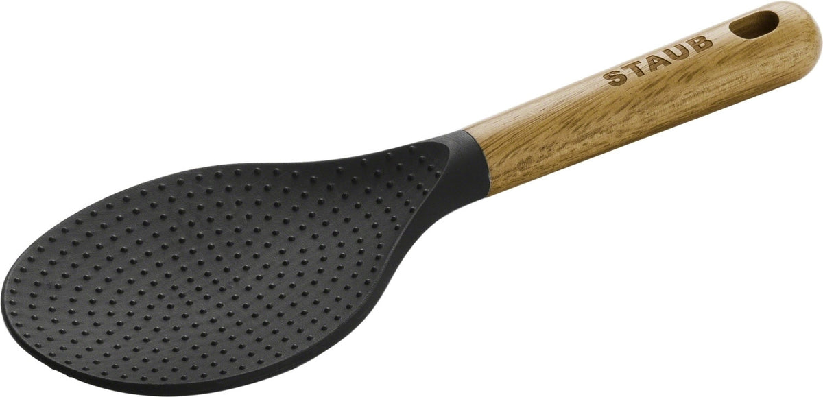 Reislöffel, 22 cm Akazie Silikon in Braun präsentiert im Onlineshop von KAQTU Design AG. Kochbesteck ist von Staub