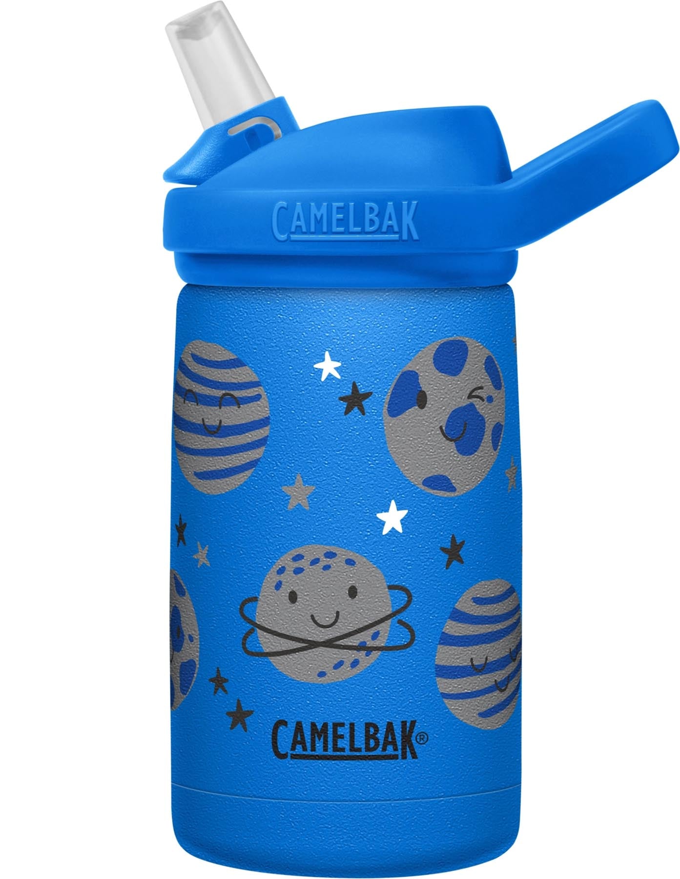 Eddy+ Kids V.I. Bottle 0.35l space smiles, in Blau präsentiert im Onlineshop von KAQTU Design AG. Aufbewahrungsbehälter ist von Camelbak