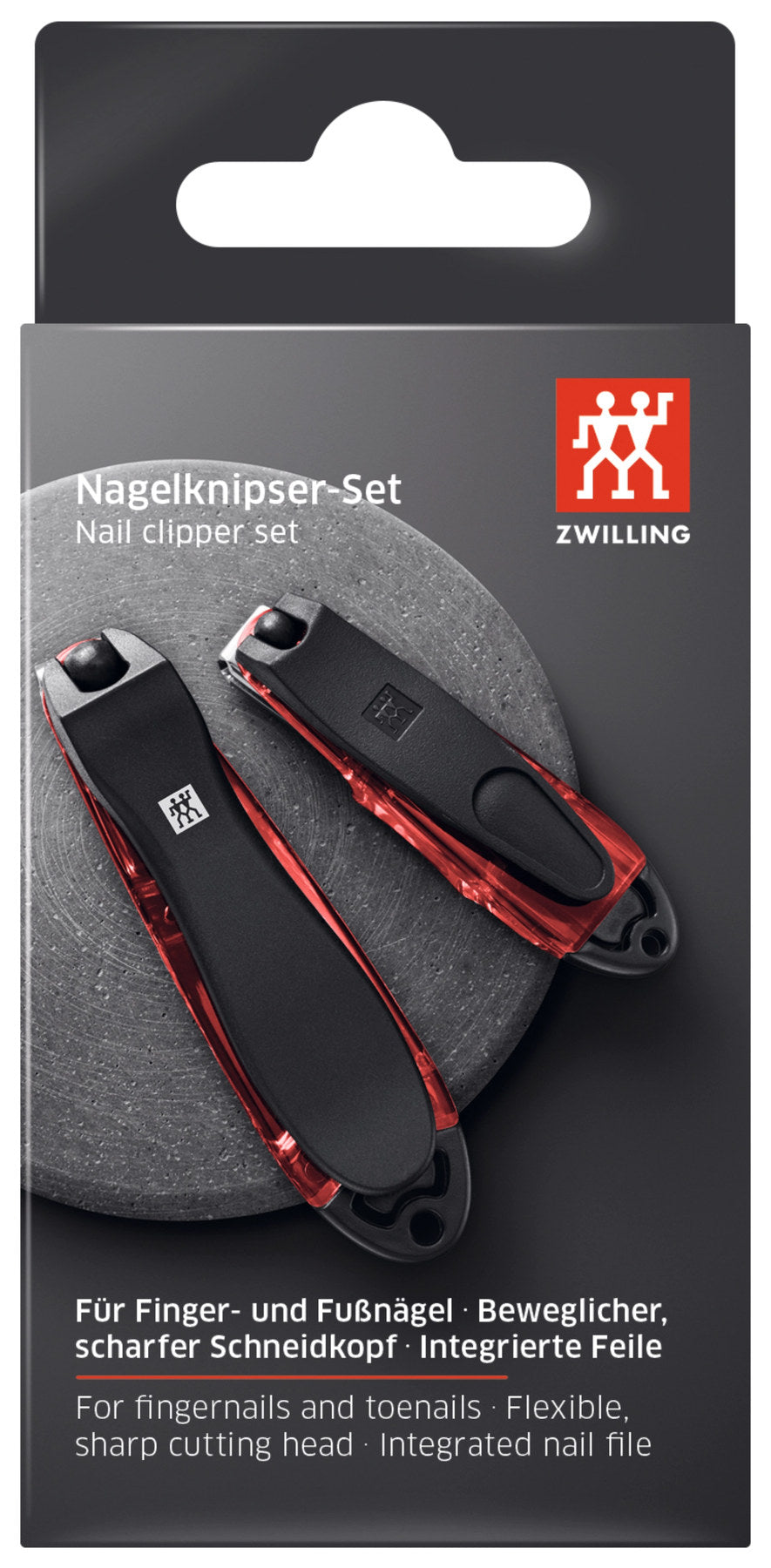 Nagelknipser Set 2-tlg., Rot in Pink präsentiert im Onlineshop von KAQTU Design AG. Pflege ist von Zwilling Beauty