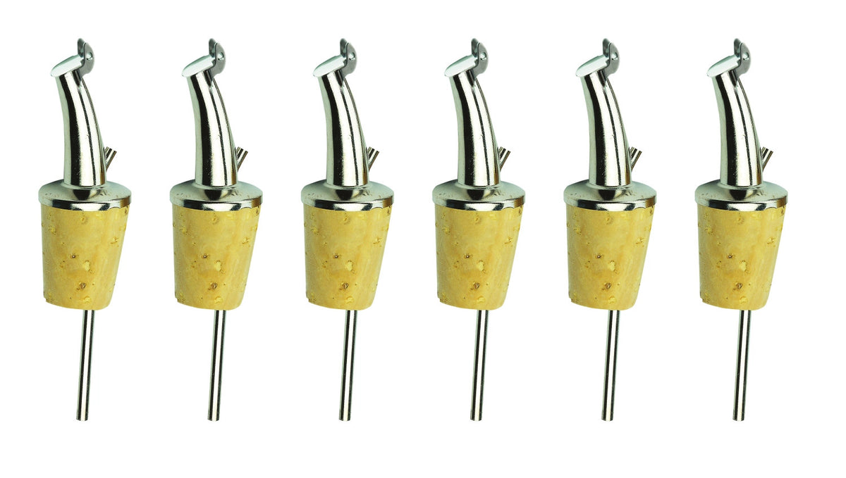 6 Stk. Gastro-Ausgiesser mit Kläppchen in Silber präsentiert im Onlineshop von KAQTU Design AG. Barzubehör ist von Westmark