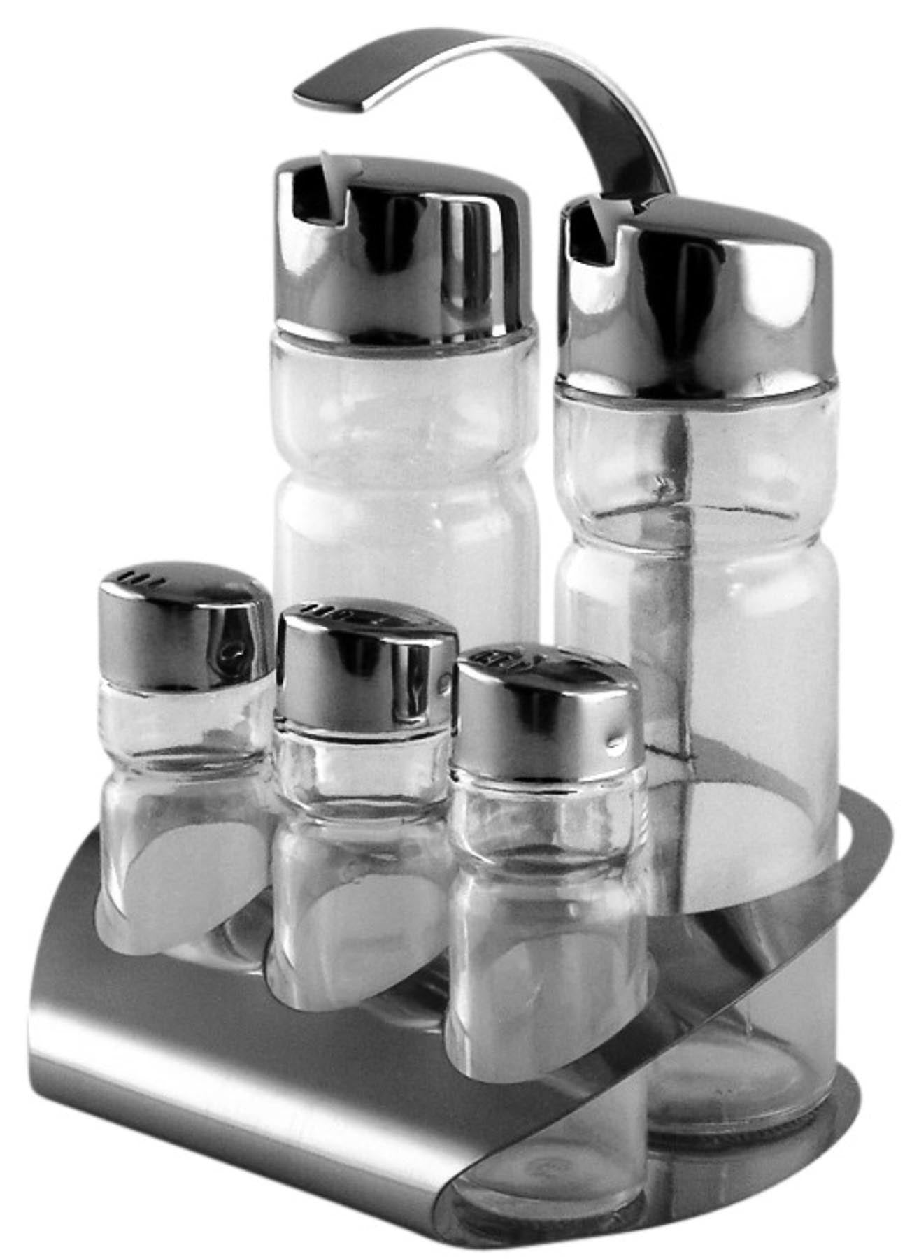 Ménage 5tlg Salz Pfeffer Zahnstocher Essig Oel 14x10cm in Weiss präsentiert im Onlineshop von KAQTU Design AG. Salz & Pfeffer ist von Lagotto