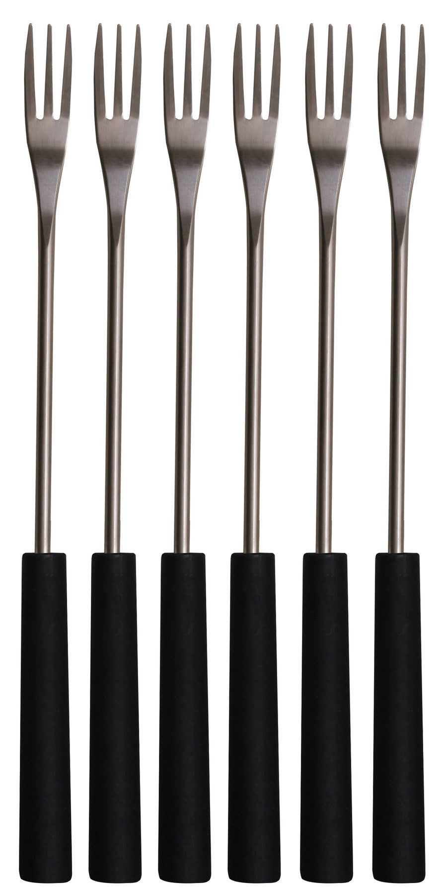 Käsefondue-Gabeln 6 Stk. Kunststoff, schwarz, im Polybeutel in Grau präsentiert im Onlineshop von KAQTU Design AG. Geschirr ist von Nouvel
