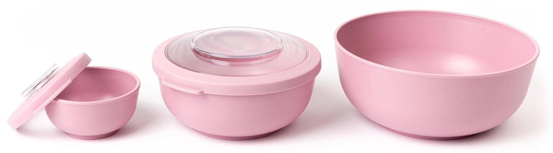 Elegantes pinkes Schüsselset von Amuse Life, perfekt für festliche Anlässe und um Ihre Speisen stilvoll zu präsentieren.