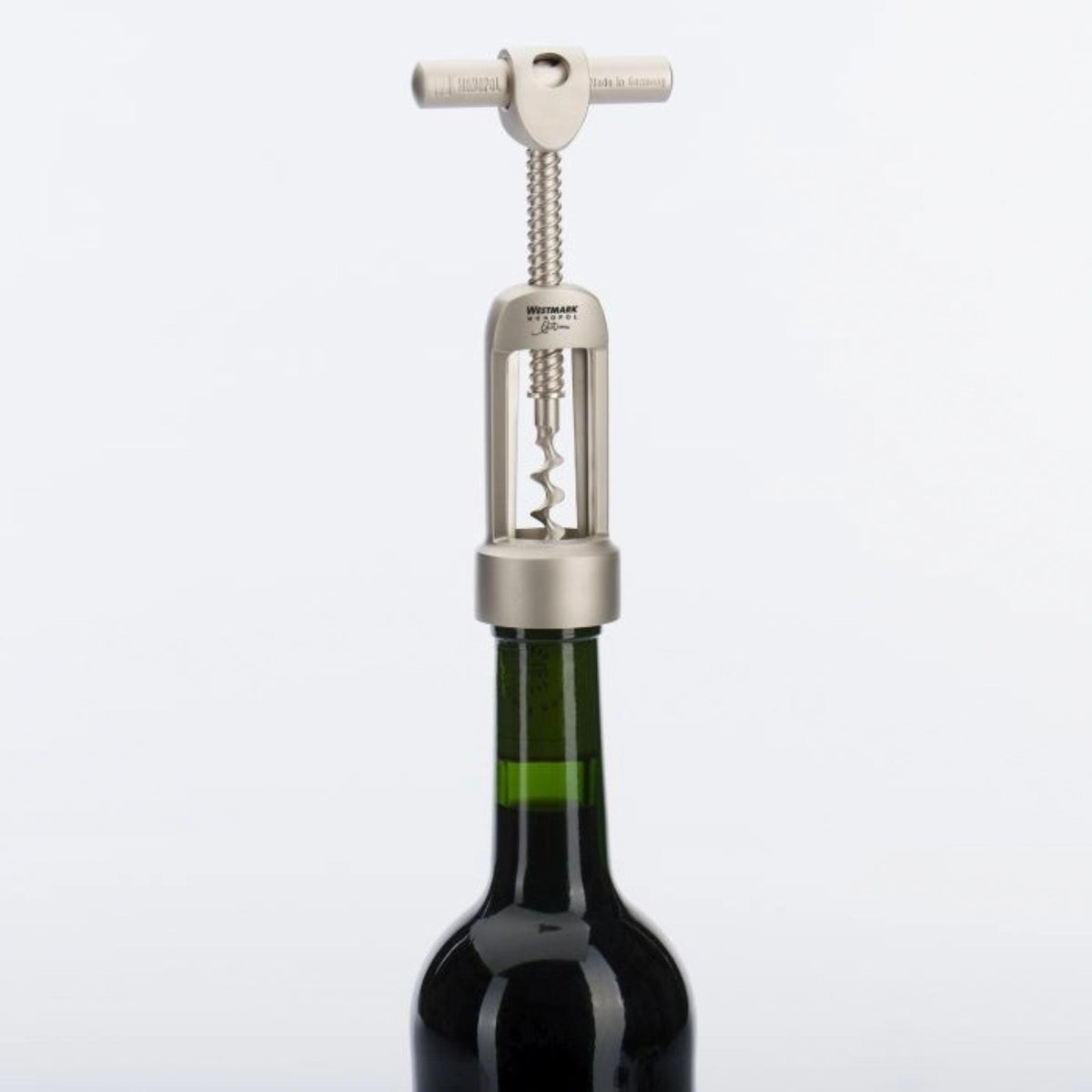 Glockenkorkenzieher Barolo, edelmattiert, 16x7x3.5cm in Silber präsentiert im Onlineshop von KAQTU Design AG. Barzubehör ist von Westmark