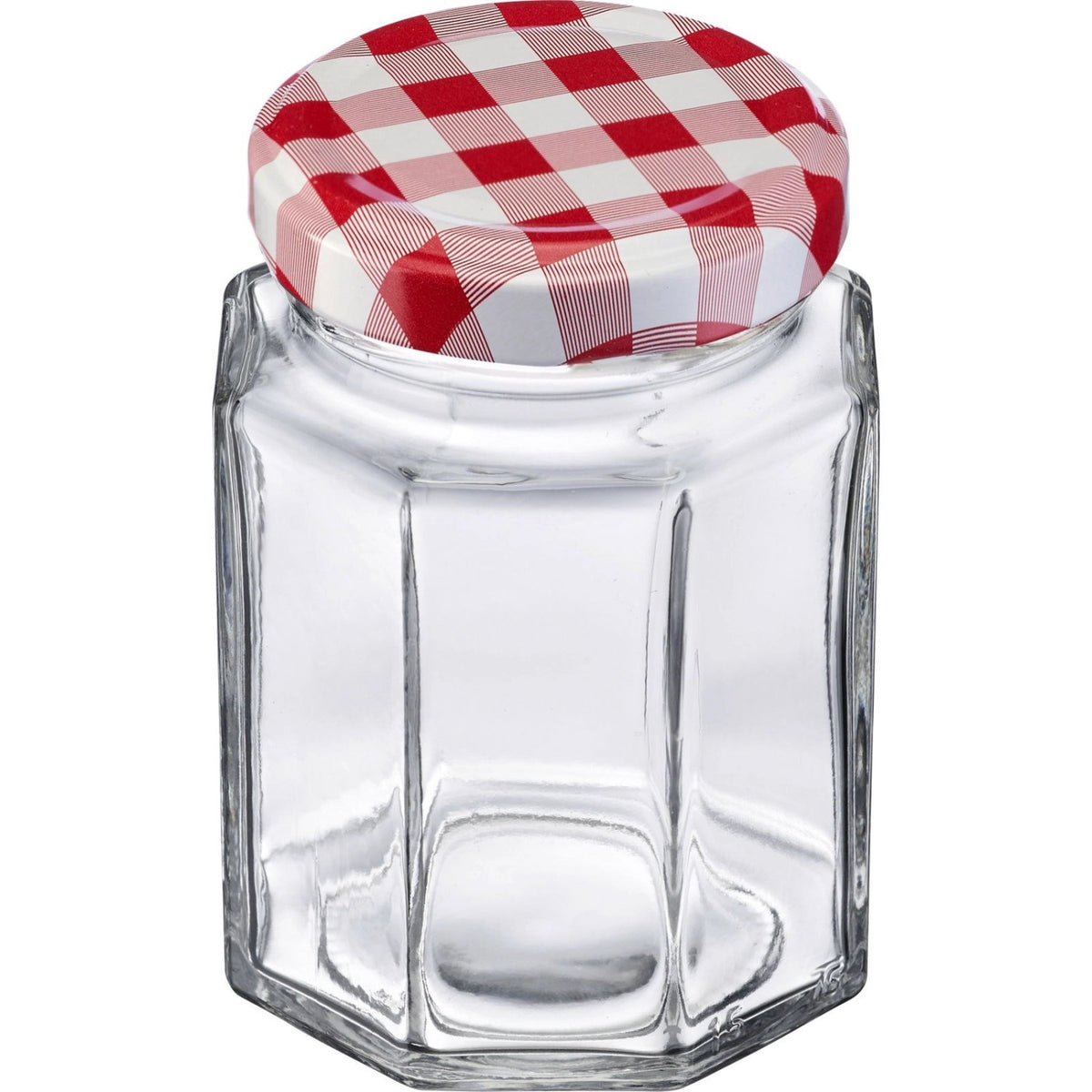 6er Set 191ml 6eck Gläser, m. Deckel, 58 mm in Rot präsentiert im Onlineshop von KAQTU Design AG. Einmachgläser ist von Westmark