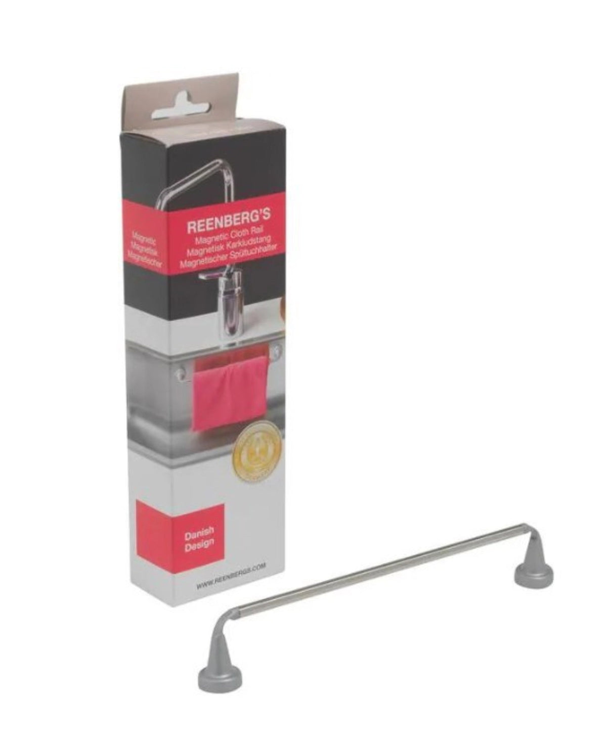 Magnetleiste 22cm in Silber präsentiert im Onlineshop von KAQTU Design AG. Küchenhelfer ist von ByMagnet REENBERGS Aps
