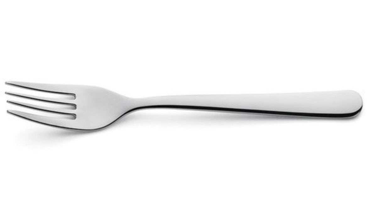 Lido Dessertgabel 18/10, hochglänzend in Silber präsentiert im Onlineshop von KAQTU Design AG. Besteck ist von Amefa