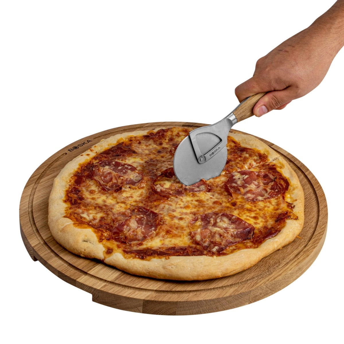 Pizzarad Oslo+ in Braun präsentiert im Onlineshop von KAQTU Design AG. Pizza ist von Boska