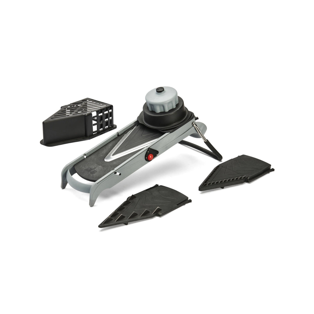 Mandoline Viper inkl. 2 Einsätze f. Julienne 4 u. 10mm in Silber präsentiert im Onlineshop von KAQTU Design AG. Küchenhelfer ist von de Buyer