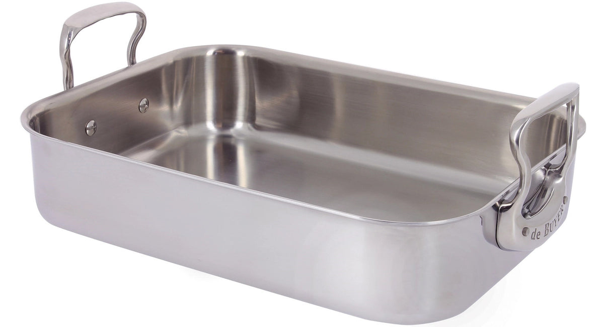 AFFINITY Bräter 35x25cm in Silber präsentiert im Onlineshop von KAQTU Design AG. Bratpfanne ist von de Buyer