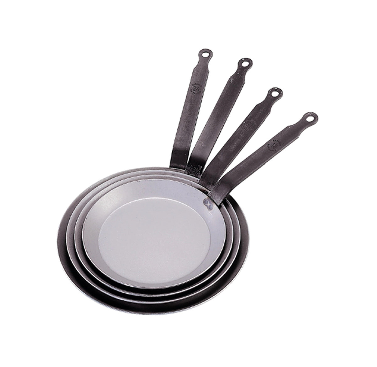 CARBONE PLUS Crêpes Pfanne Ø 24cm, Induktion in Silber präsentiert im Onlineshop von KAQTU Design AG. Bratpfanne ist von de Buyer