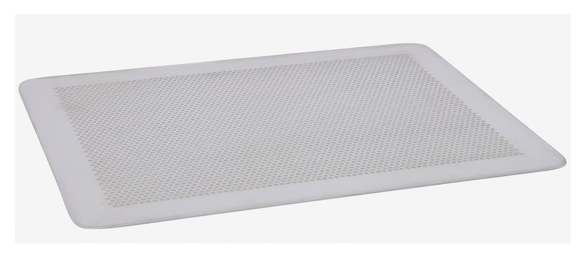 Backblech Alu perforiert flach 60x40cm in Silber präsentiert im Onlineshop von KAQTU Design AG. Backform / Backblech ist von de Buyer