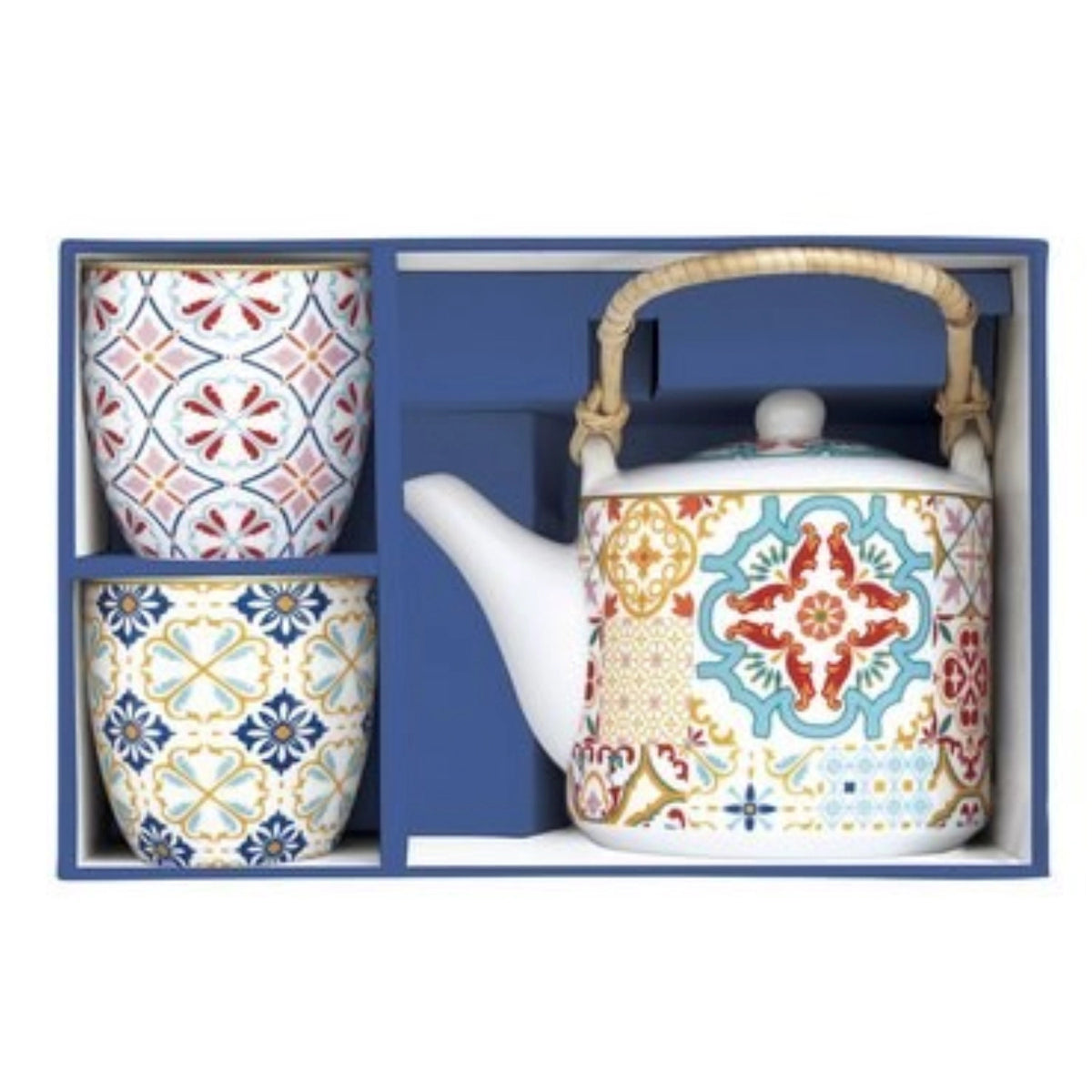 Siracusa Teekanne 600 ml mit Aufguss und 2 Tassen in Mehrfarbig präsentiert im Onlineshop von KAQTU Design AG. Kanne ist von Easy Life